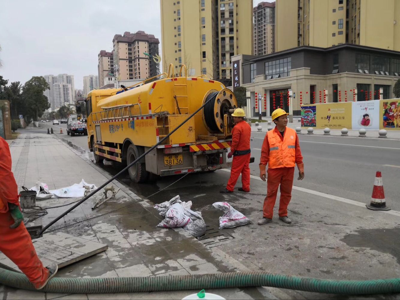 屯溪排污管道清淤-管道清洗